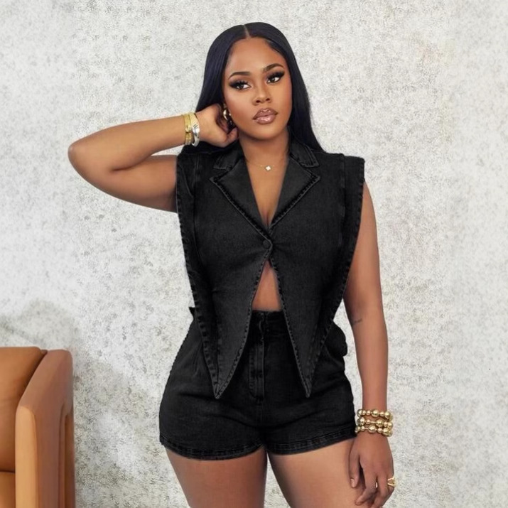 Women Jumpsuits 2025 New Fashion Casual Washed Loose Denim Jumpsuit Shorts 2 Colors