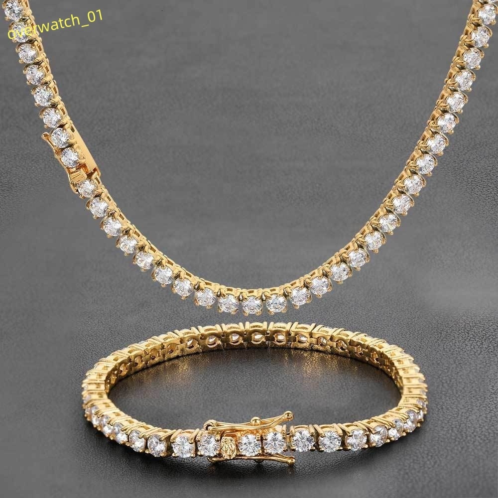 2mm~5mm VVS Moissanite Necklace with Fashion Hip Hop Jewelry Customized 925 Silver Cuban Chain