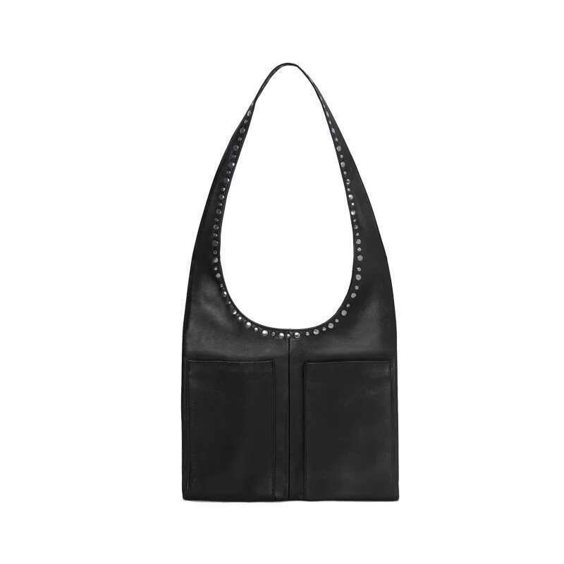 Designer Bag 2025 Vintage Rivet Suede Women Shoulder Bags Large Capacity Tote Bag Soft Pu Leather Handbags Autumn Winter Shopper Purses Luxury Bag