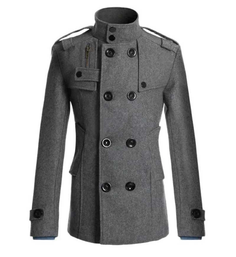 2021 Brand New Mens Mao Wool Overcoat for Male Long Suit Woolen Windbreaker Mens Coat Outer Wear ClothingT251125
