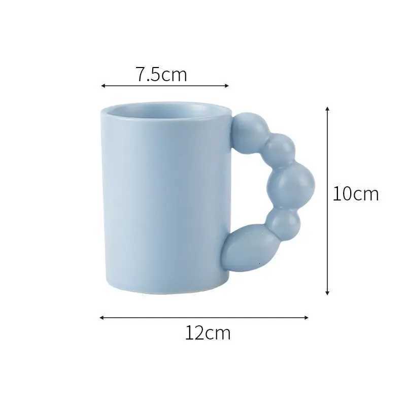 Nordic creative ceramic mug rotating handle coffee cup couple Cup Home simple breakfast cup Y251125