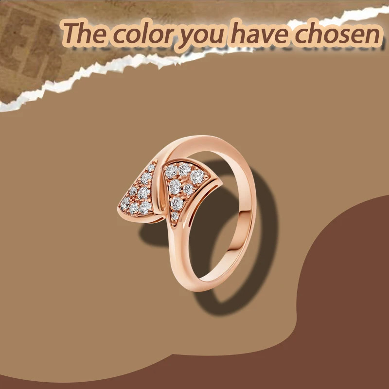 Enamel inlaid diamond pure silver S925 ring with high-end and atmospheric n BV series ring holiday gift 250425
