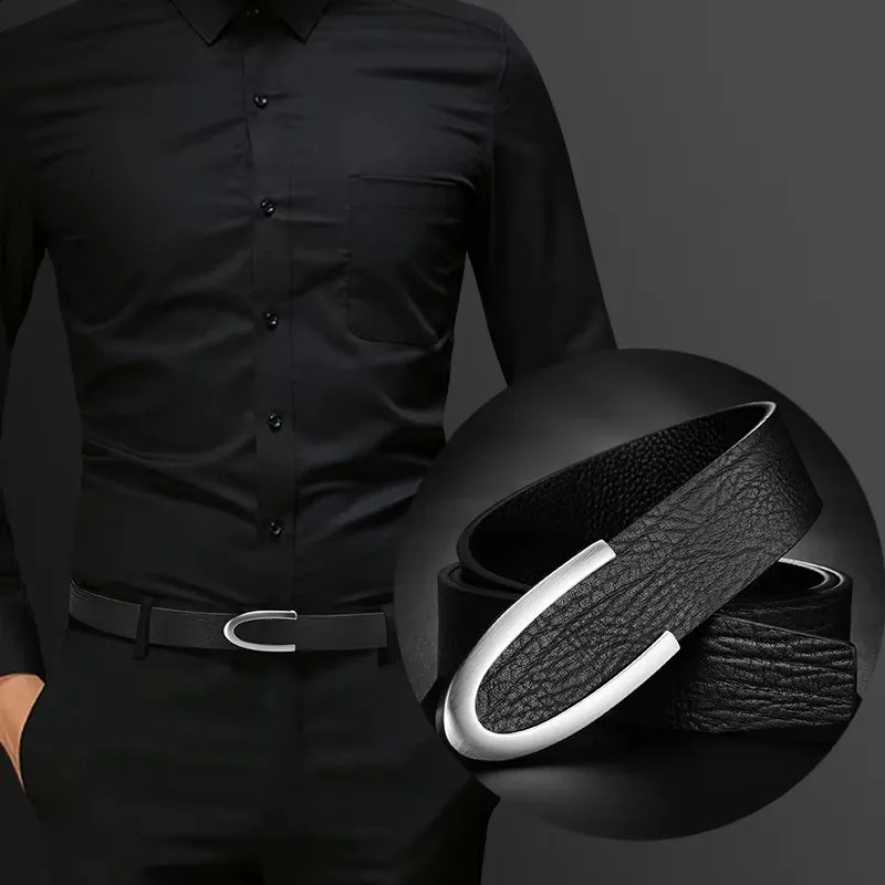 C letter coffee belt for men high-quality fashion denim belt genuine leather belt set casual belt 250423