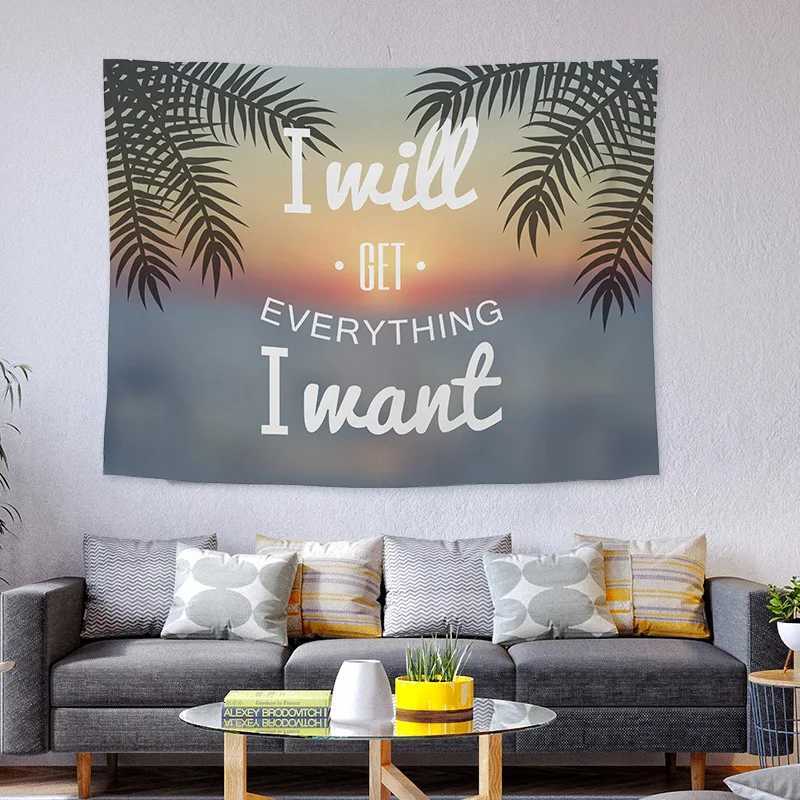 VIKAMA Scandinavian Landscape Decorative Fabric Tapestry Bedroom Ins Style Bedside Sofa Background Fabric Tapestry DecorationM251125