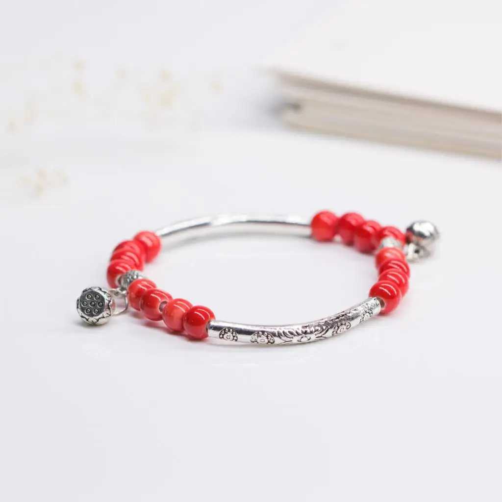 Hand Catenary Female Small Pure And Fresh And Tibetan silver-plate Accessories Ceramic Bracelet For Girls Women Ladies J251125