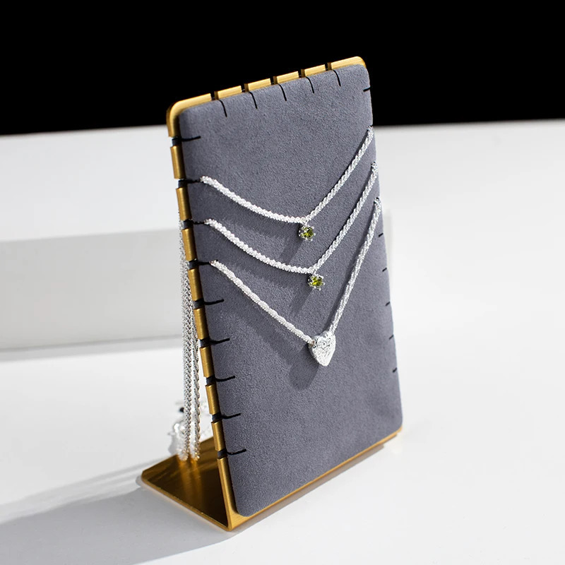Velvet Metal Necklace Holder Pendant Show Shelf 250424