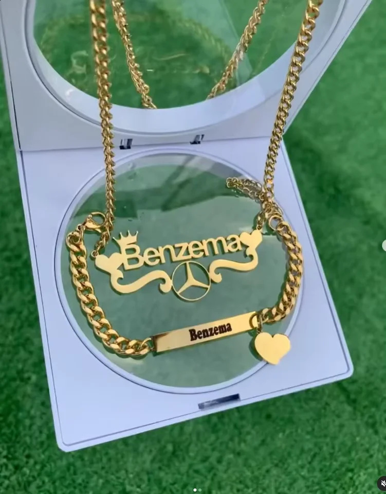 Custom Crown Butterfly Carving Name Necklace Bracelet for Women Stainless Steel Cuba Chain Nameplate Bar Jewelry Set Gifts 250425