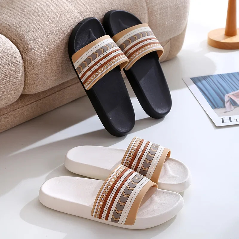 Summer Womens Home Slippers Home Wholesale Bathroom Anti-slip Flip-Flops Wear Soft-soled Indoor Slippers Outside 250421