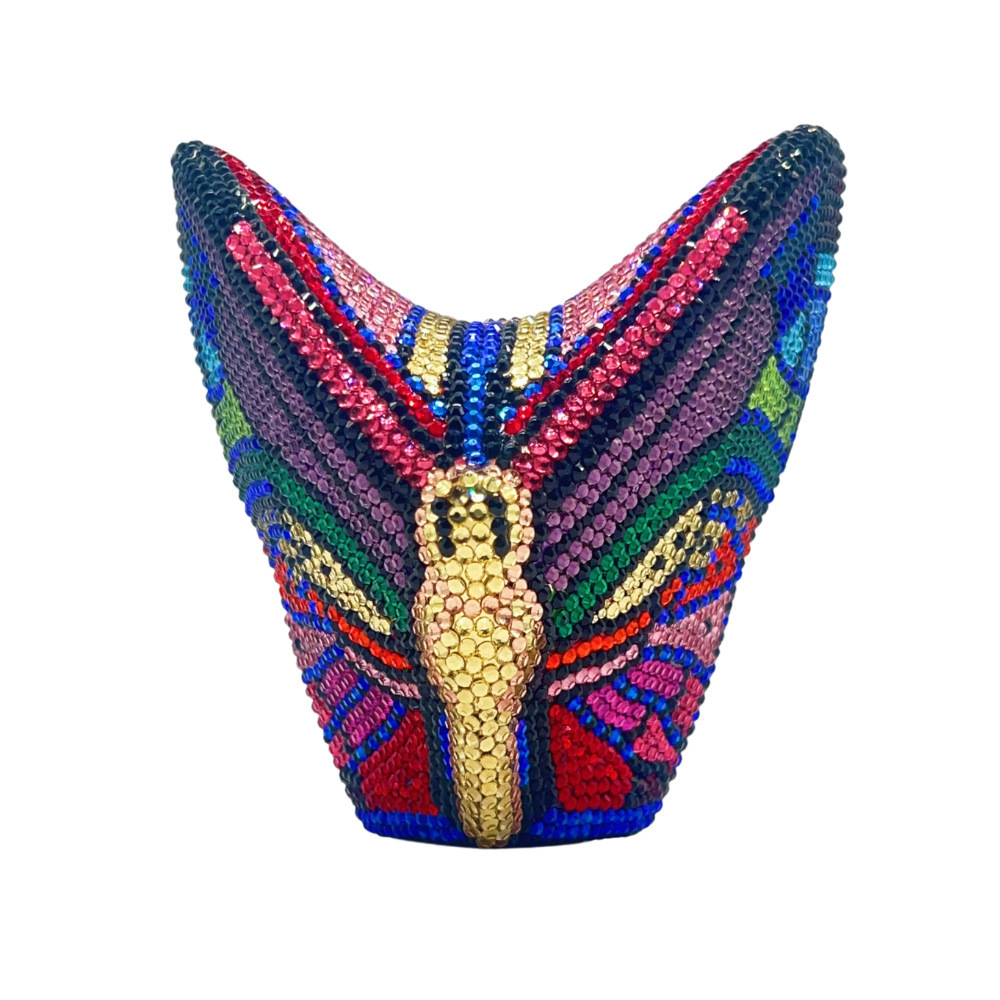 Boutique De FGG Novelty Butterfly Rhinestone Clutch Purse Handmade Women Crystal Clutch Evening Bags Party Prom Minaudiere Bag 250903