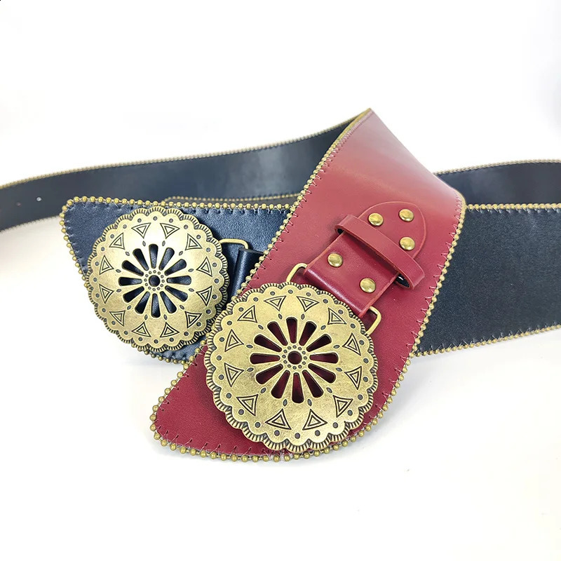 Cowboy womens tight corset womens belt punk gothic retro belt womens shoulder less bandwidth dress jeans belt 250423