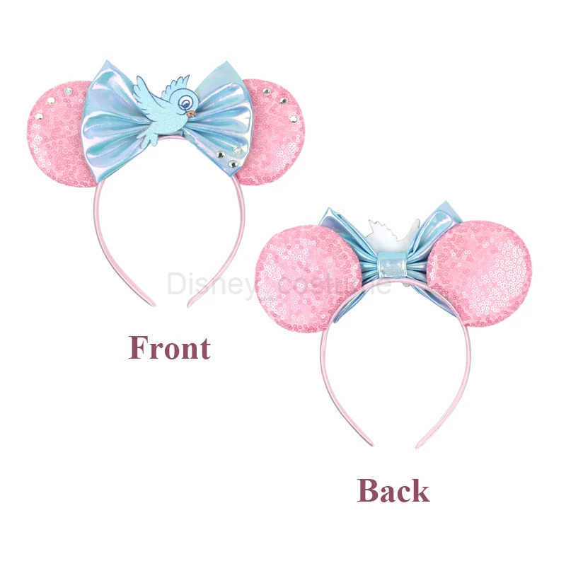 Disney 2024 Latest Mickey Mouse Ear Headbands for Children Adults Festival Parties Glitter Bow Hair for Women Baby Girls Party Hair Accessories Gifts 