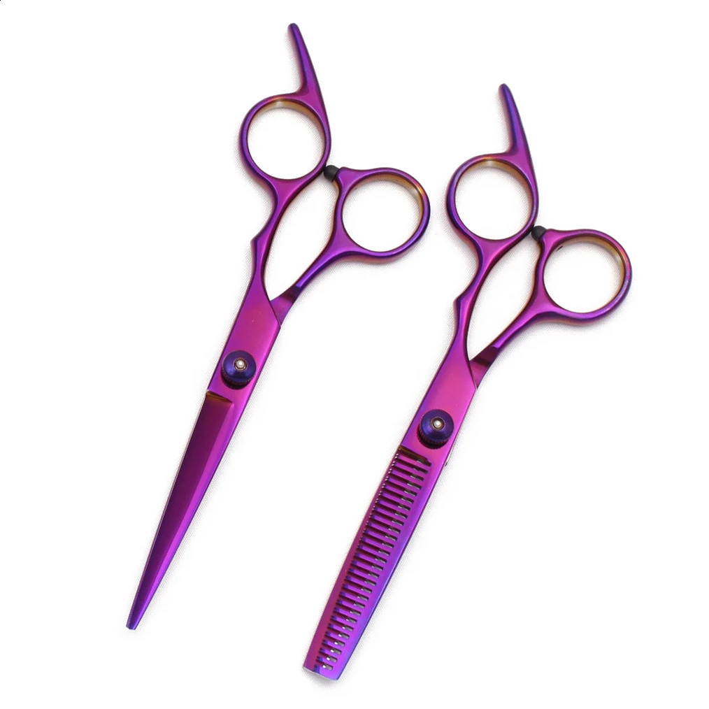 Hairdressing Scissors Japan Stainless Hair Scissors Rainbow Hair Cutting Scissors Barber Shop Thinning Shears Comb Razor C1001 250424