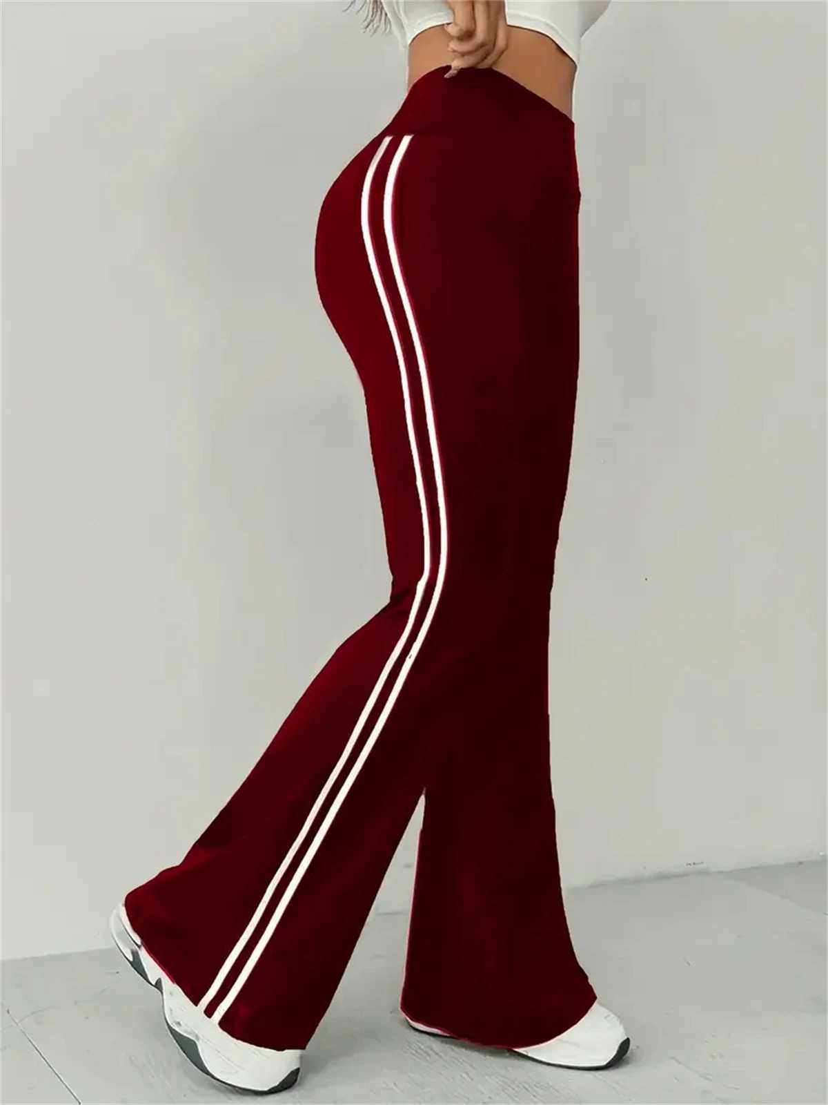 Womens ultra-thin casual Flare Pants high waisted fashionable micro pull rod Trouser 2025 spring and summer womens pants street fashion clothingC25042
