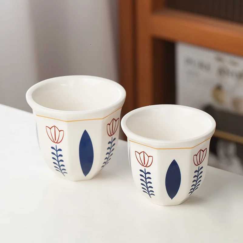 180ml/250ml Coffee Cup Hand Held Espresso Cup Vintage Middle Eastern Ceramics Candle Porcelain for Household New Pottery Tea Cup Y251125