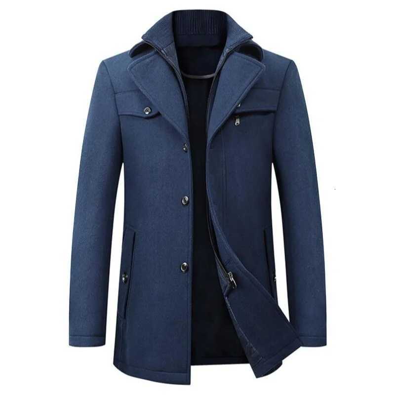 New 2025 Woolen Coat Mens Business Casual Fashionable Thickened Warm Extra Trendy Flow Fashion JacketT251125
