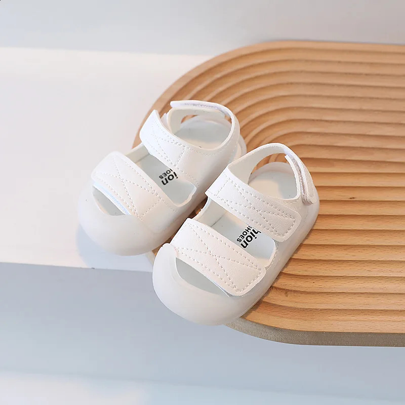 Childrens beach sandals summer baby shoes solid color baby sandals 250424