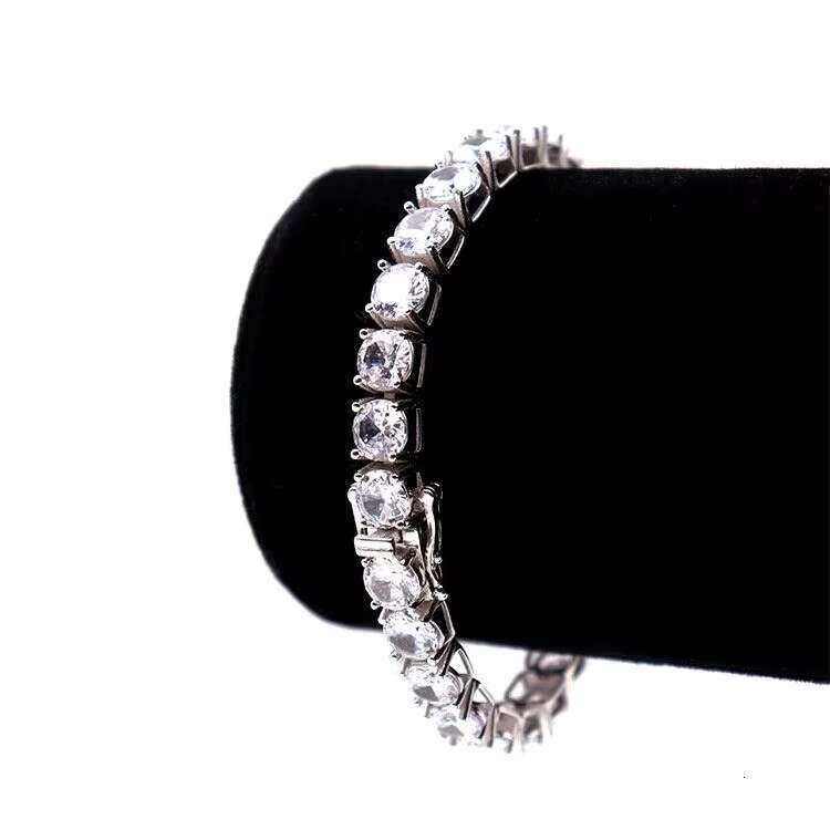 Jewelry Fashion Iced Out 925 Sterling Silver Lab Grown Diamond VVS Moissanite Tennis Bracelet for Men Woman