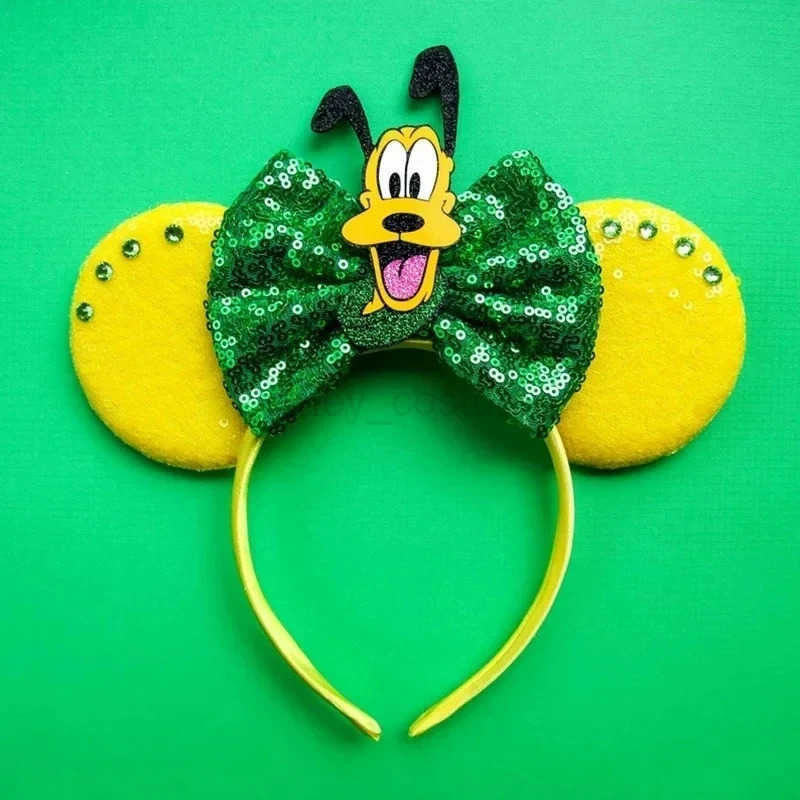 Disney Mickey Mouse Ear Headband Baby Girl Daisy Duck Hair Donald Duck Head Wear Adult Female Bow Hair Accessories X250425