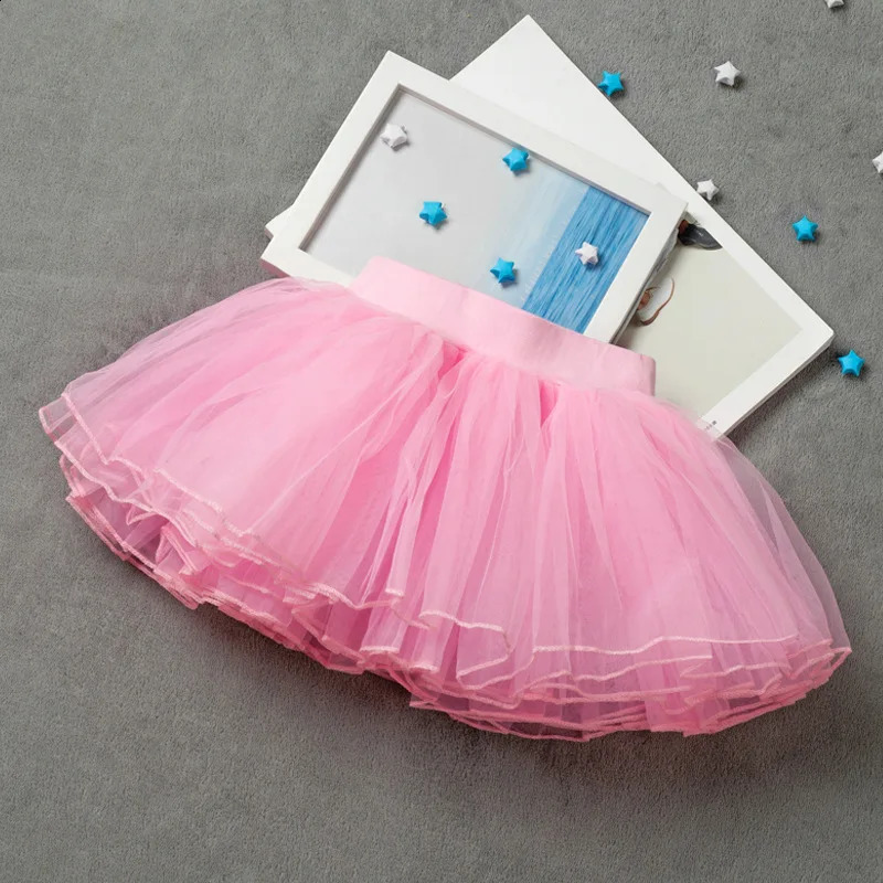 Girl ballet Tutu tight fitting pink childrens fluffy 4-layer soft yarn sheer tight fitting white elastic ballet tight fitting 250424