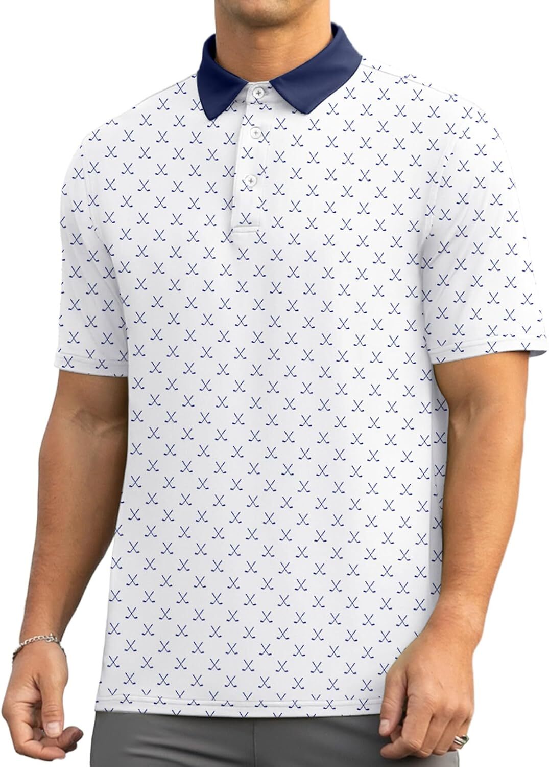 Mens Polo shirt Men's Golf Polo Shirts Short Sleeve Performance Dry Fit Polo Shirt Moisture Wicking Casual Golf Shirts Casual tops summer simple 
