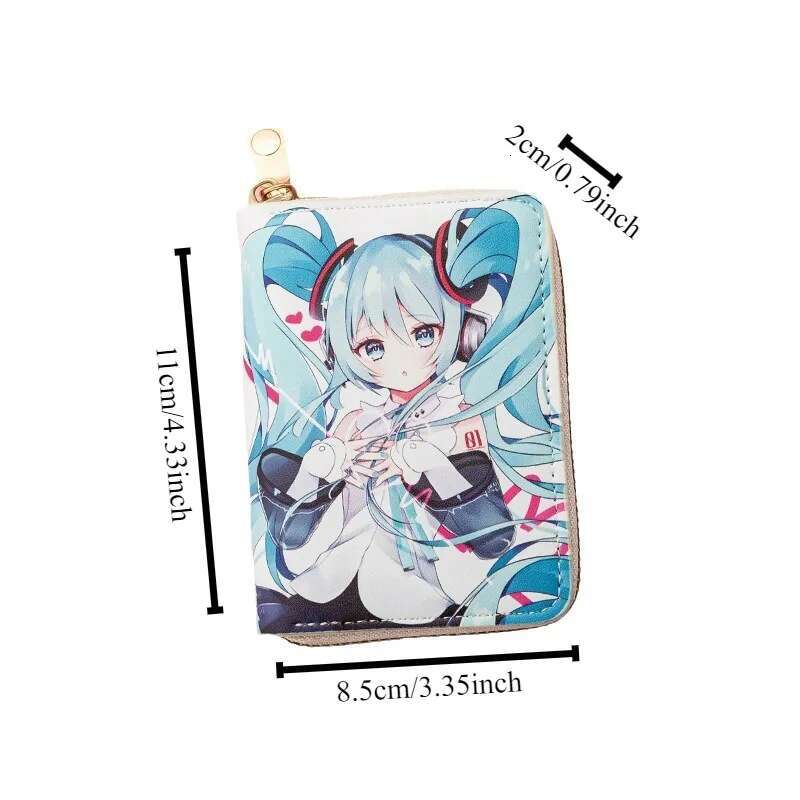 Japanese Anime Series Short PU Teenagers Simple Fashion Coin Purse Cartoon Wallet Explosions Bank Card Bag