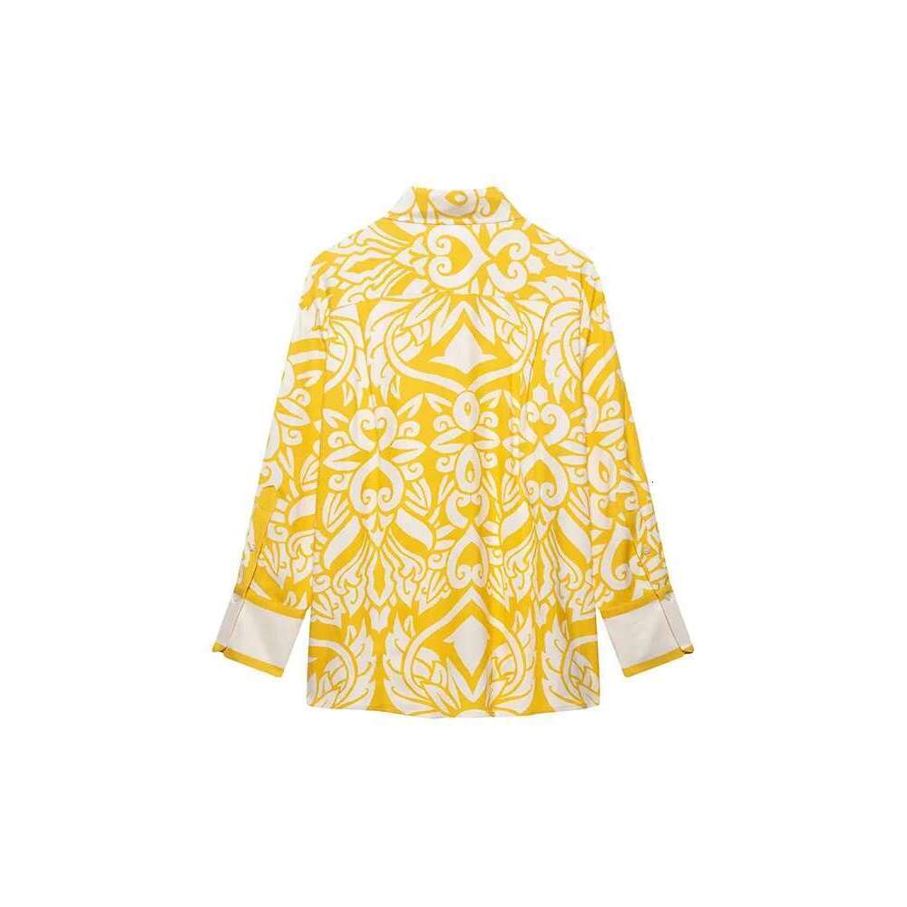 Women Summer 2-Pieces Sets 2025 Vintage Print Loose Shirts Tops And Trousers Female Elegant Street Two Suits Clothing