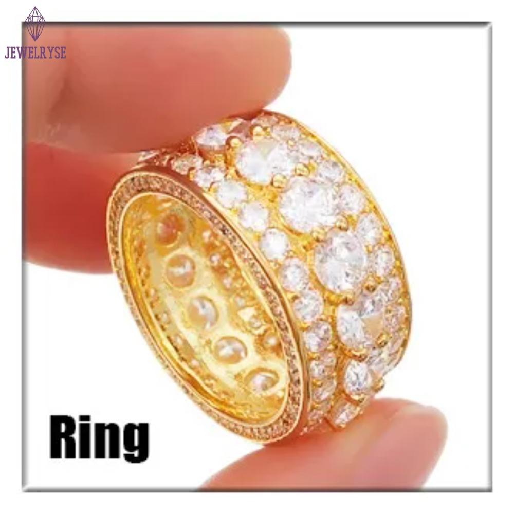 solid pass dia tester hip hop iced out men vvs moissanite rings sterg sier