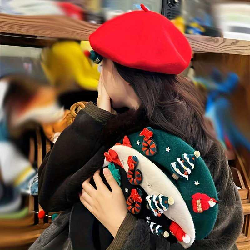 Red Beret Christmas Hat - Trendy festive photographer style Perfect for Xmas Valentines New Year celebrations Shop now J251125
