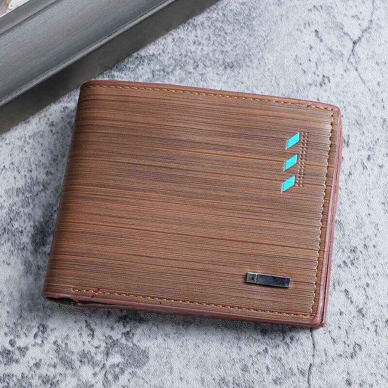 Cross-Border Supply Short European And American Youth Multi-Card Men's Horizontal Trend Wallet