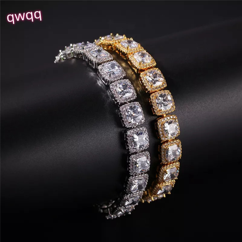 Custom Luxury Mens Tennis Diamond Bracelet 925 Sterling Silver 18K Gold Plated VVS Moissanite Bangles