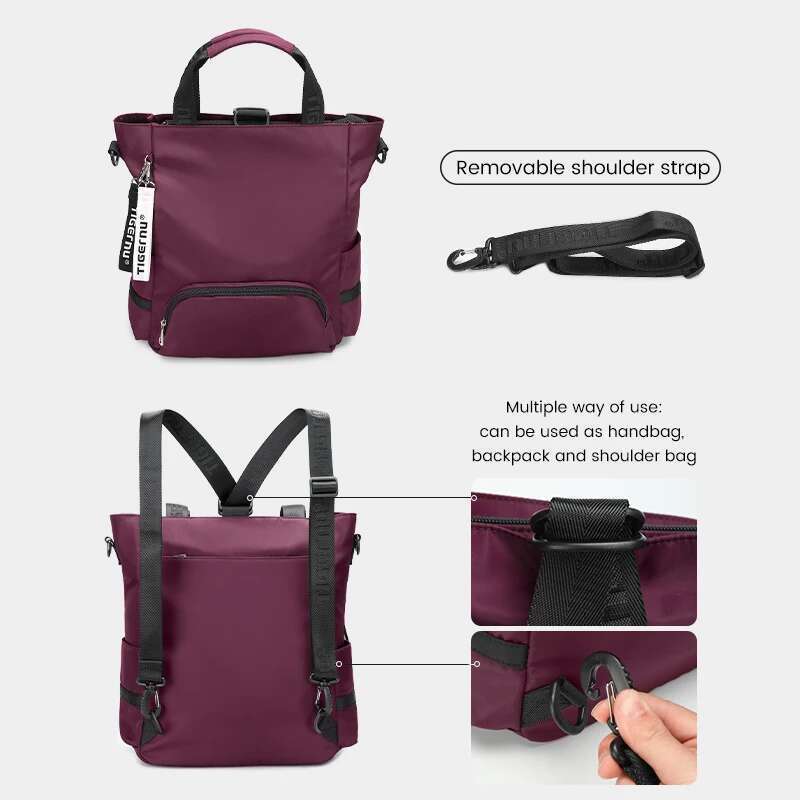 Designer Bag Tigernu New 3 In1 Tote With Zipper For Women Casual School Backpacks Fashion Female Shoulder Bag Light Weight Girls Handbags