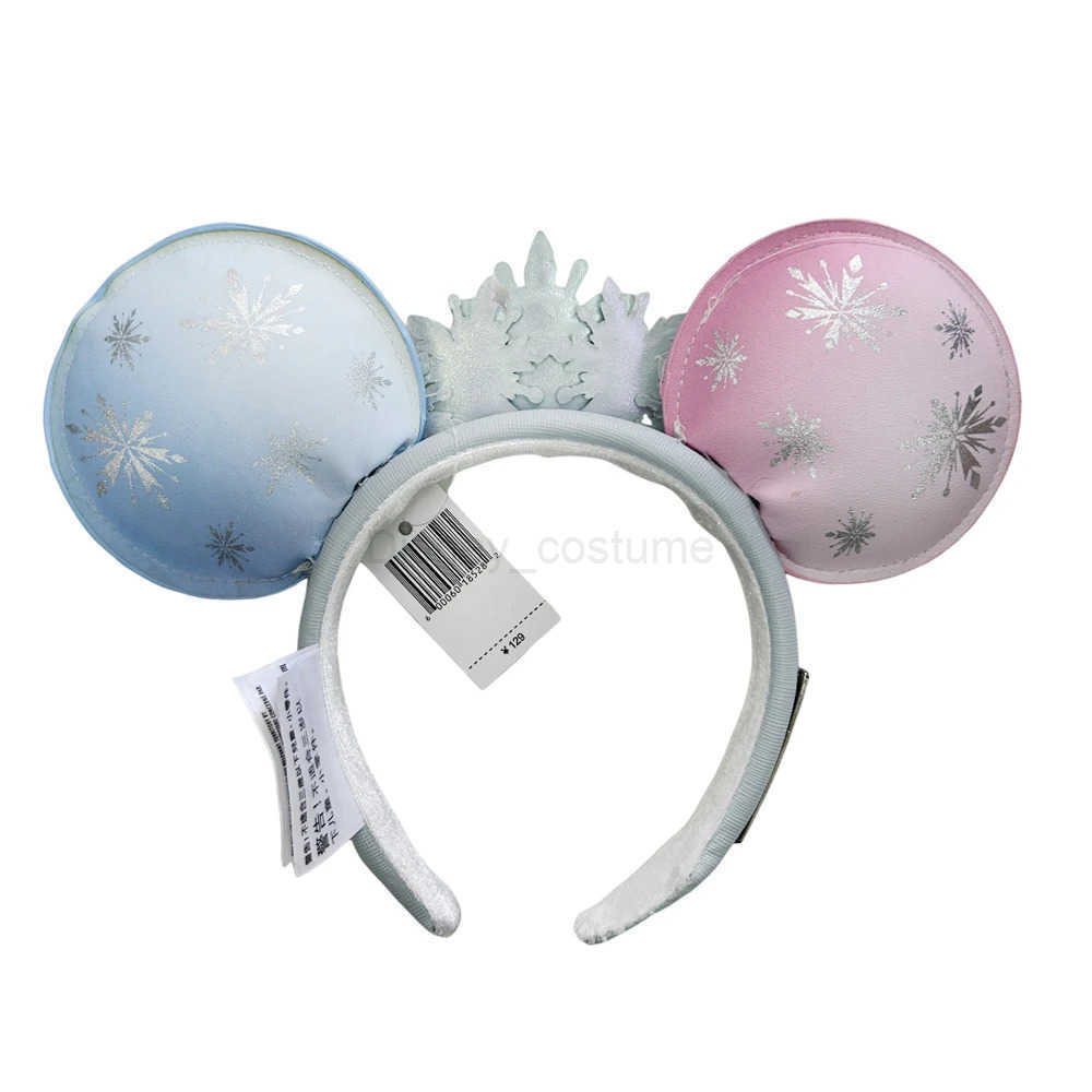 Disney 2024 Disney Mouse Ear Strap Holiday Party Frozen Bow Hair COSTUME Headband Cosplay Plush Adult/Children Headband Gift X250425