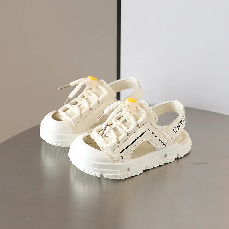 Size 22-31 Summer baby sandals with toe protection boys beach shoes childrens sports sandals soft soled childrens shoes sandals 1-6y 250424