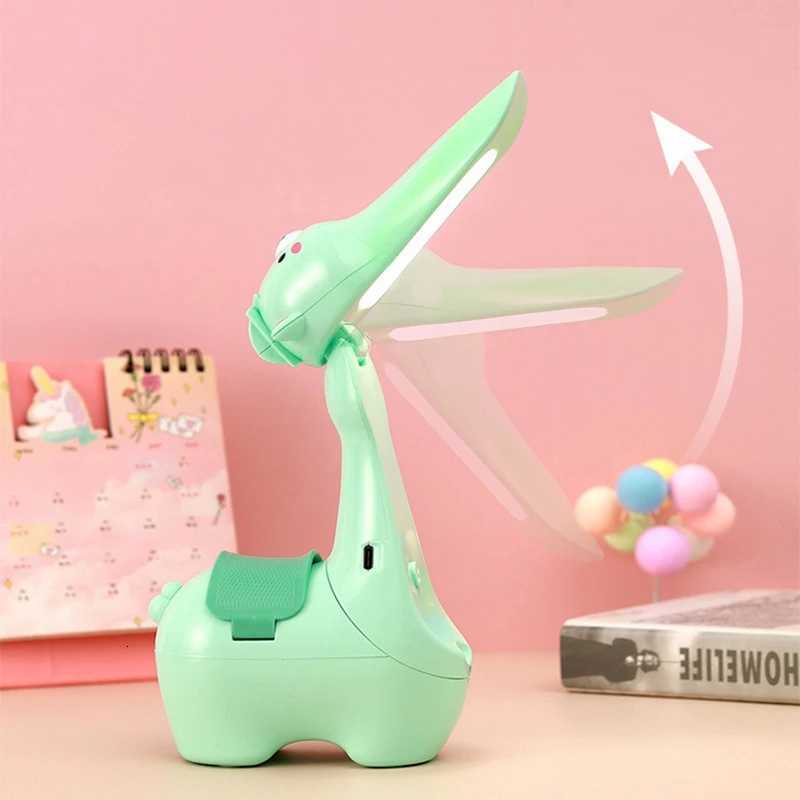 Creative Cute Alpaca Flexible LED Study Desk Lamp with Pen Holder Bedside Color Adjust Table Lamp for Kids Student RoomM251125