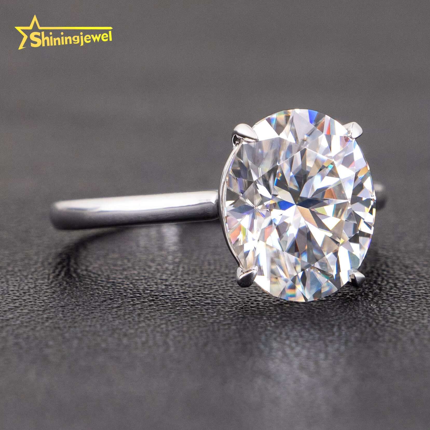 Fine Jewelry New Design Moissanite Diamond Ring 925 Silver VVS Moissanite Rings for Women