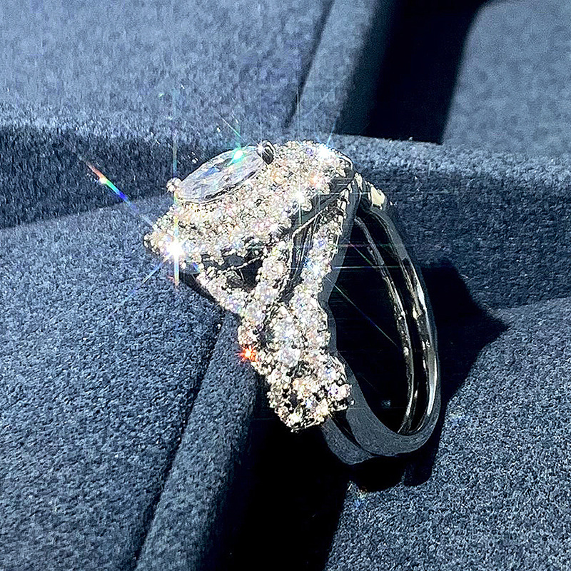 2025 Choucong Brand Gorgeous Sparkling Luxury Jewelry 925 Sterling Silver Fill Marquise White 5A Cubic Zircon CZ Diamond Party Eternity Women Couple R