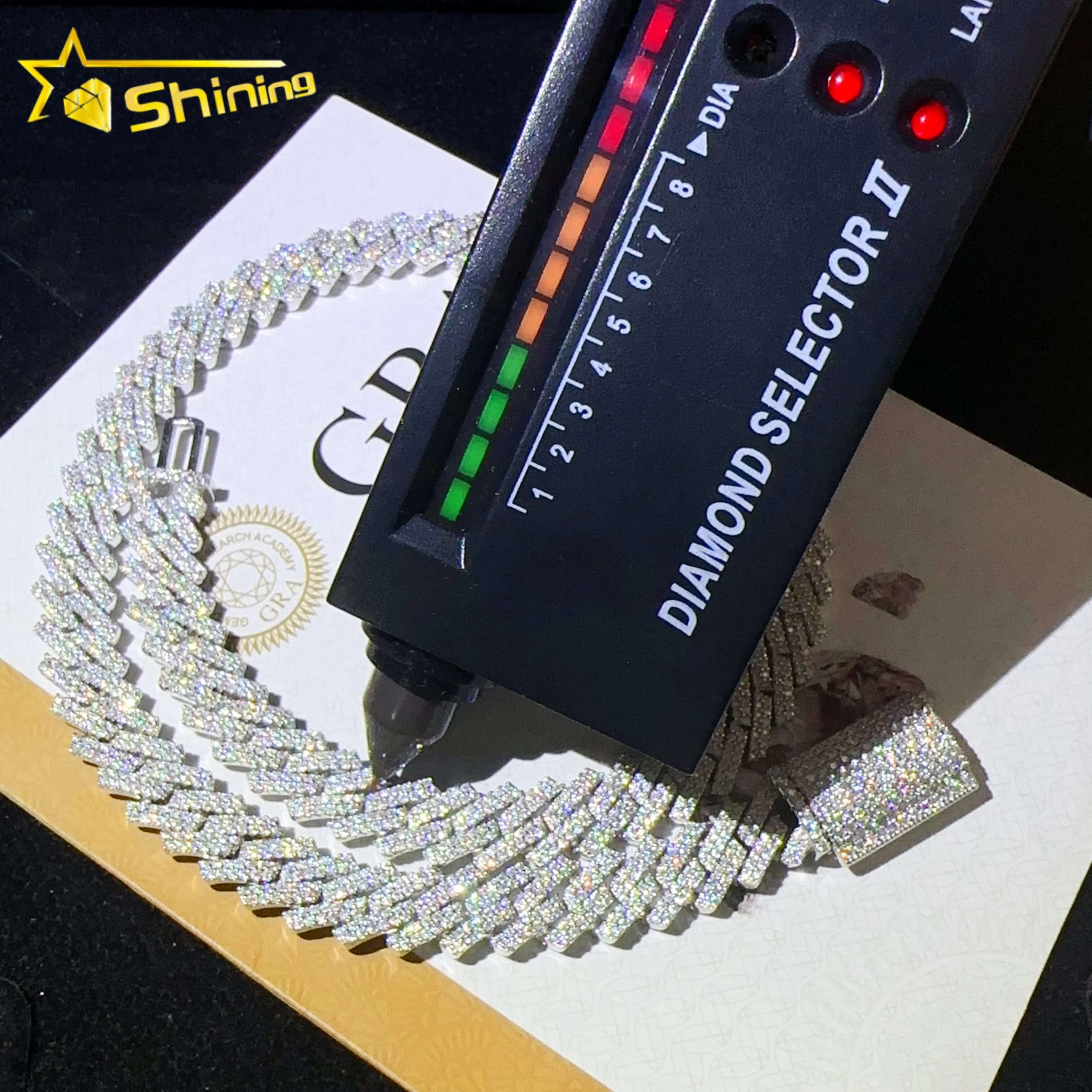 Wholesale Price 10mm Iced Out Cuban Link Chains 925 Silver Moissanite Diamond Cuban Necklace Bracelet Men Hip Hop Jewelry