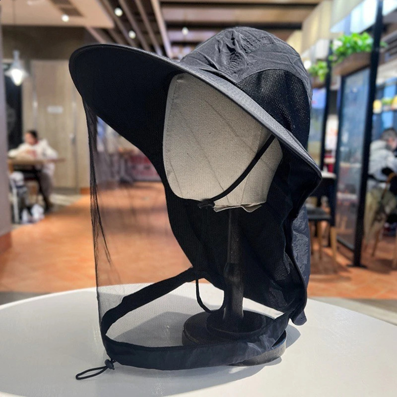 Summer Fishing Hats Outdoor Mosquito Insect Sunscreen Cap for Men Women UV Protection Hiking Sun Hats Camping Hats 250424