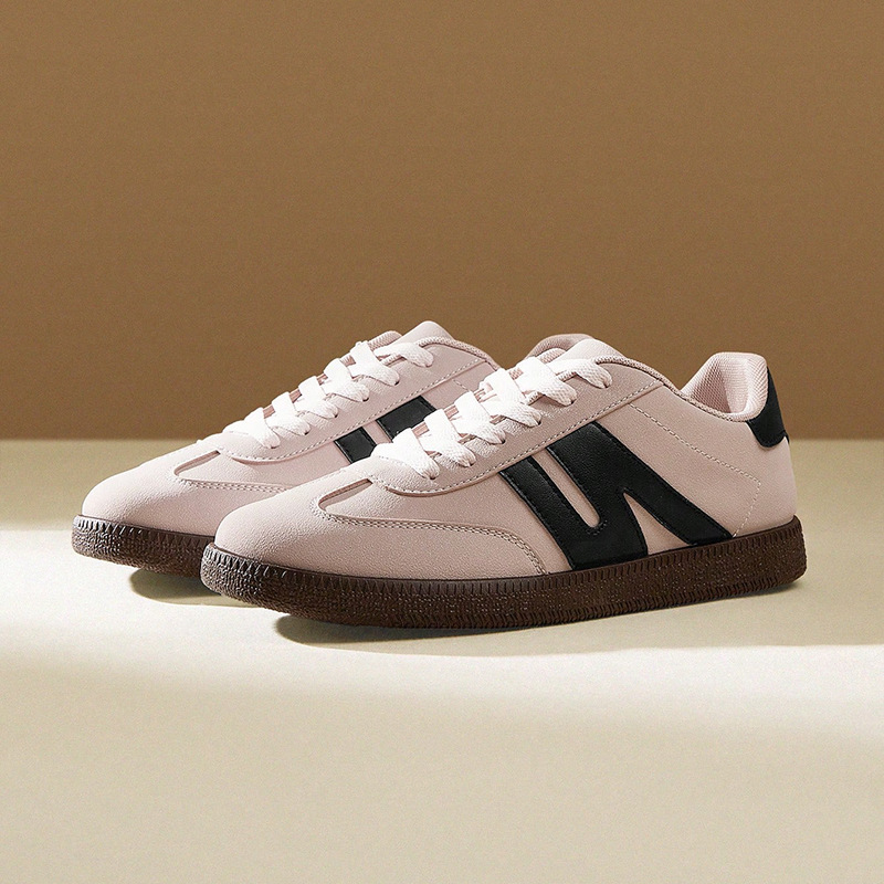 Free shipping 2025 spring summer new arrival fashionable soft sole casual shoes women flat low top sneakers versatile board shoes multiple color optio