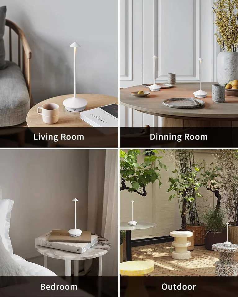 Cordless Table LampRechargeable Led Touch Bar LampPortable Battery Desk LampLevel Brightness Dimmable Night LightBlackWhite C251125