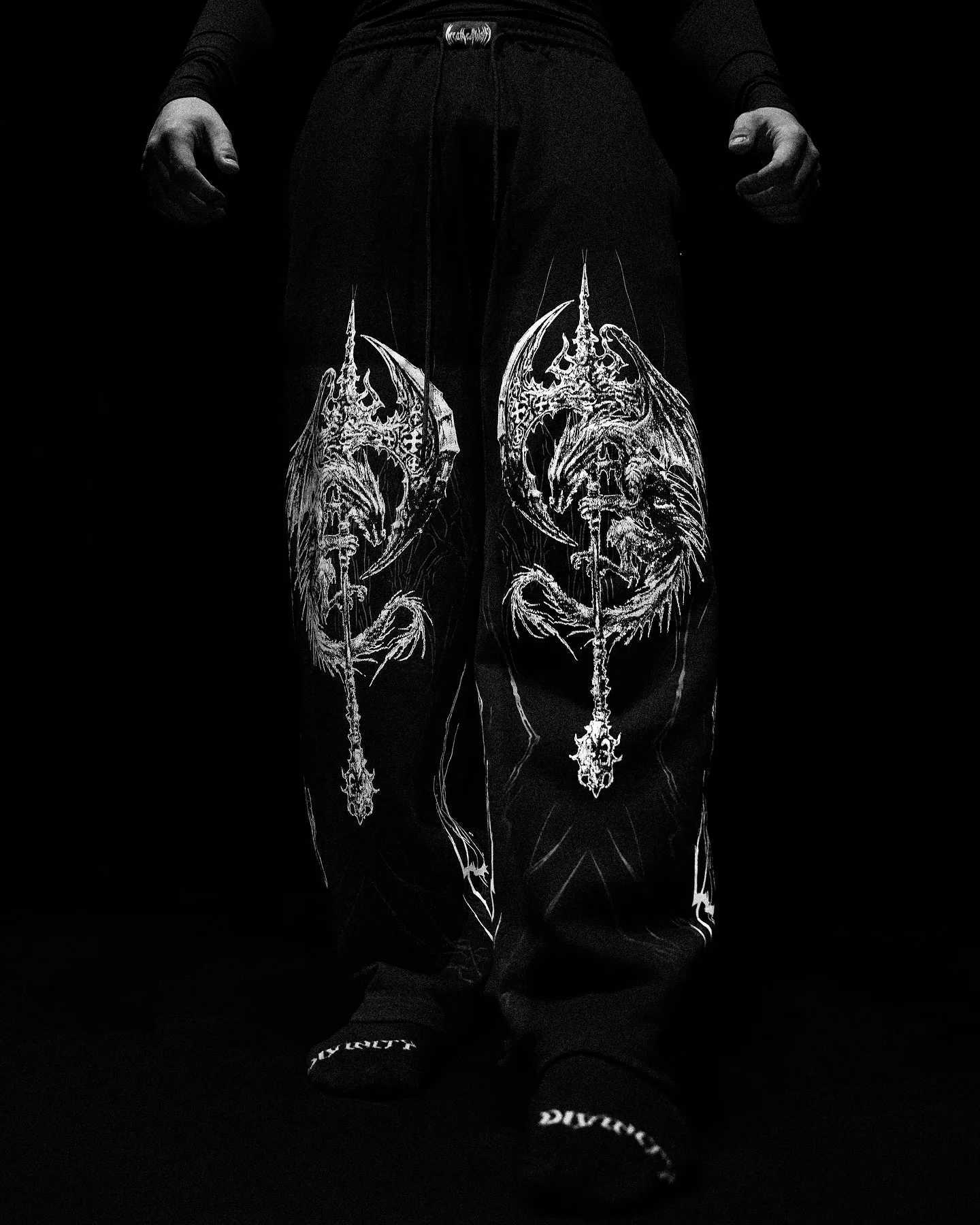 Dragon Soul Mens Cotton Sleeveless Running Pants for Oversized Slow Runners Street Loose Fitness Yoga Lounge High Waist PantsC250425