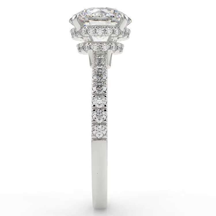Moissanite Diamond Pt900 Platinum Ring Price White Gold Rings for Women