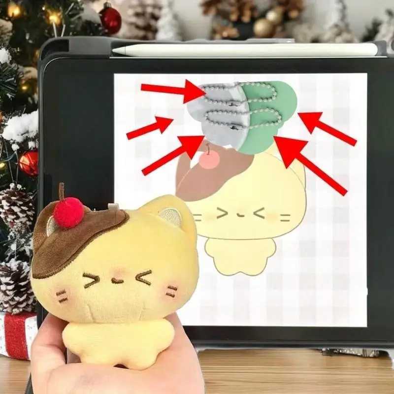 Kids Cherry Pudding Bear Plush Keychain High-Quality Soft Stuffed Doll Pendant Car Key Ring Decorative Backpack GiftXJ251125