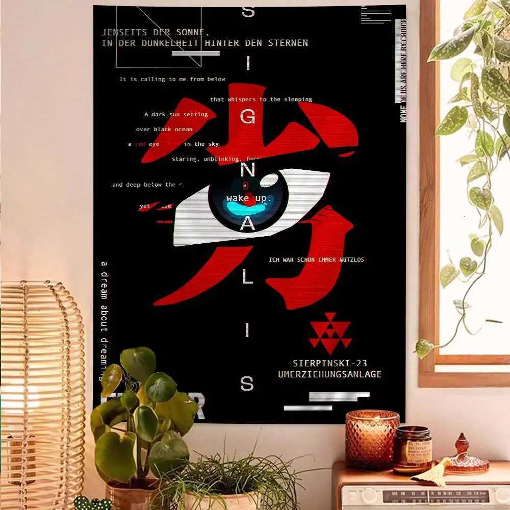 Signalis Survival Horror Indie Game Cartoon Tapestry Hippie Flower Wall Carpets Dorm Decor Art Home DecorM251125