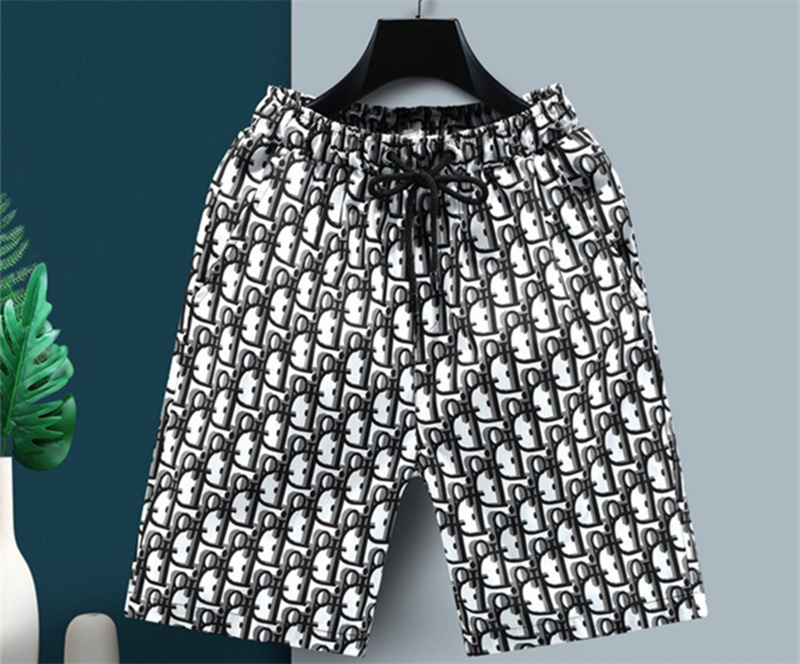 Designer shorts free shipping 2025 new style fashionable loose high-end texture letter printed trendy five quarter pants for men