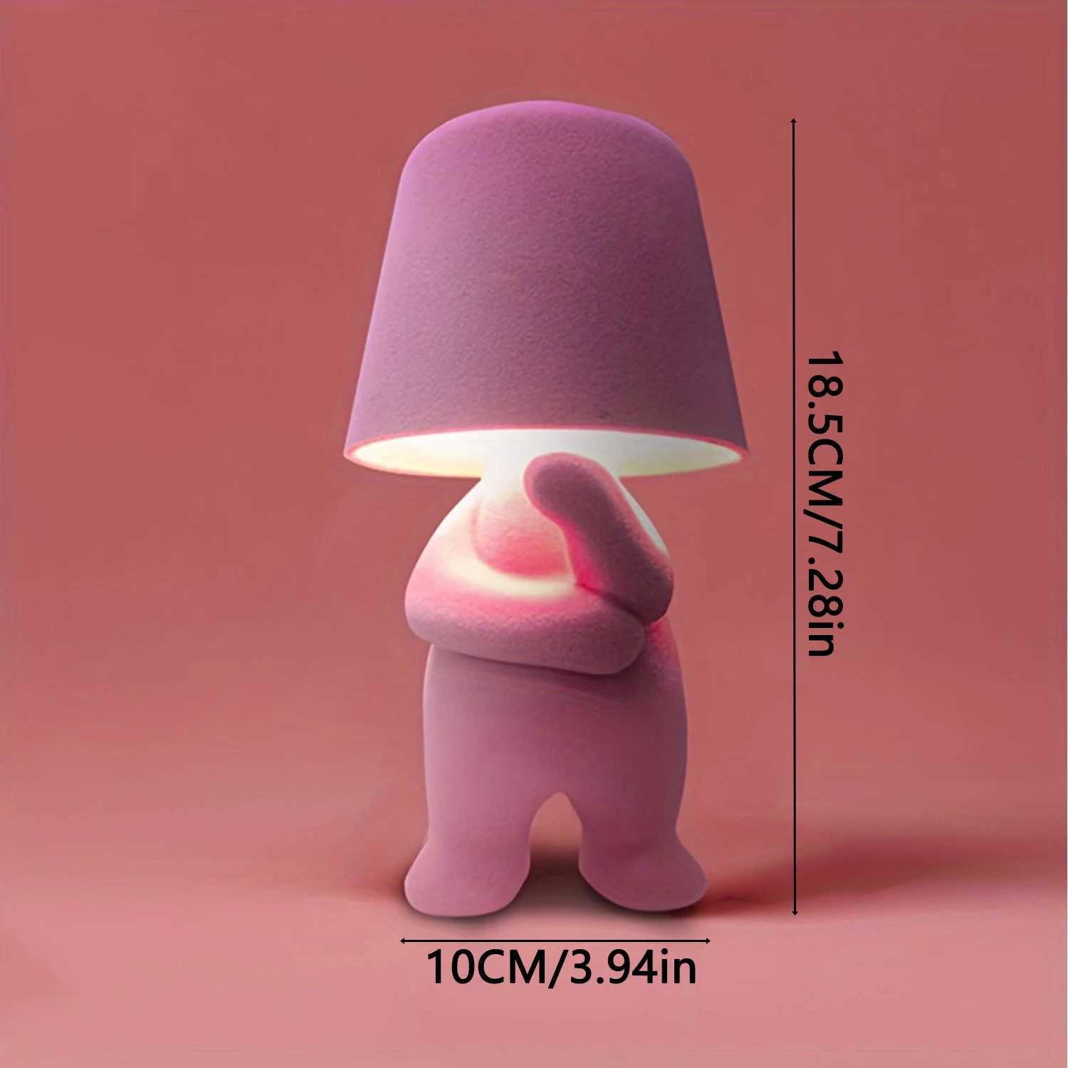 LED decorative ambiance thinker fabric plush villain table lamp ins style bedroom bedside desk bar USB rechargeable table lampsM251125