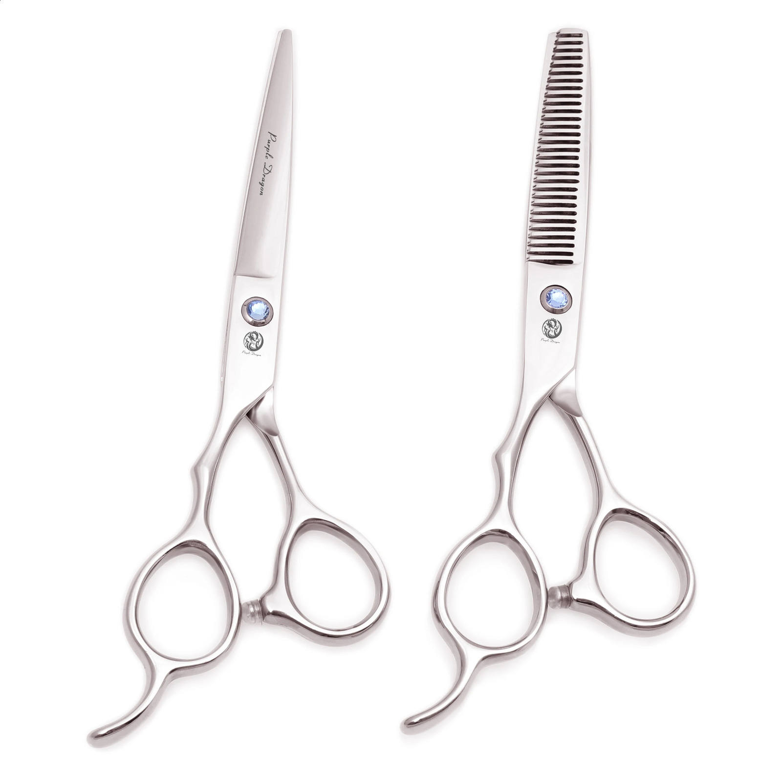 Left Hand Hairdressing Scissors Purple Dragon 6 Barber Shop Cutting Shears Thinning Scissors Professional Hair Scissors Z8001 250424
