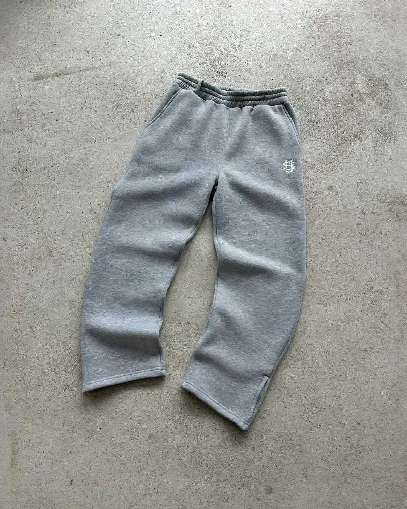 Y2K retro straight pants track wear streetwear pants personalized pants leg zipper embroidery hip-hop casual runner mens pantsC250425