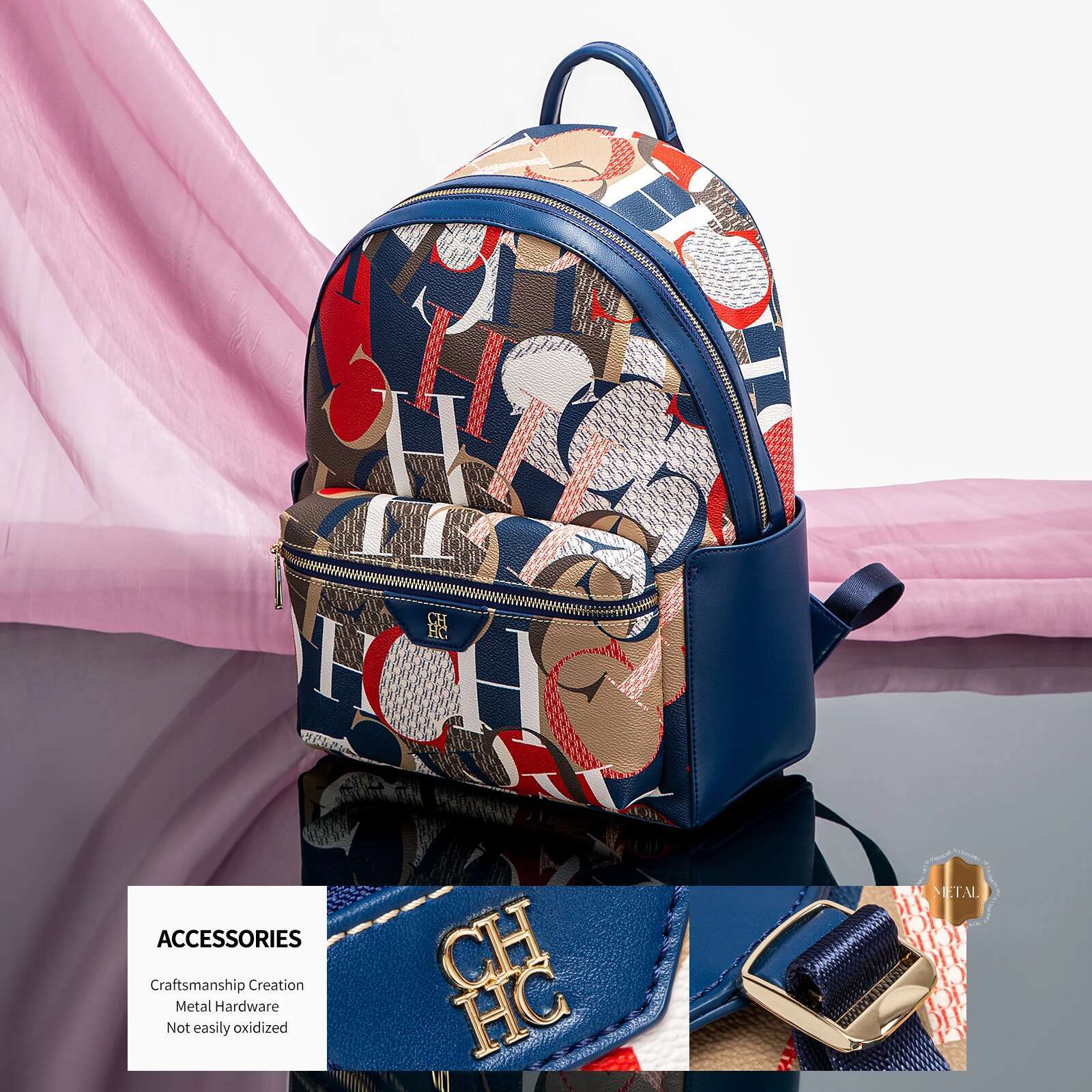 CHCH Backpack New Large Capacity Color Printed Travel Women's Bag