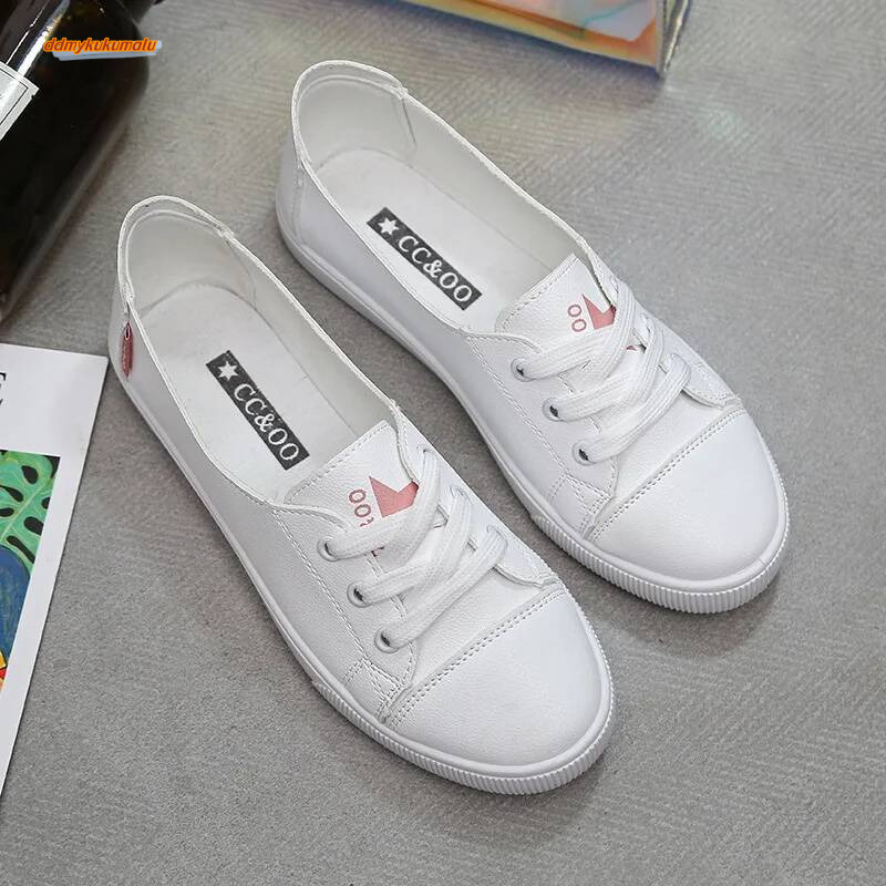 New Light -mouth White Female Cloth leisure Korean Women Flat Shoes Ladies Shoe Soft Breathable Zapatos Para Mujeres ddmykukumalu